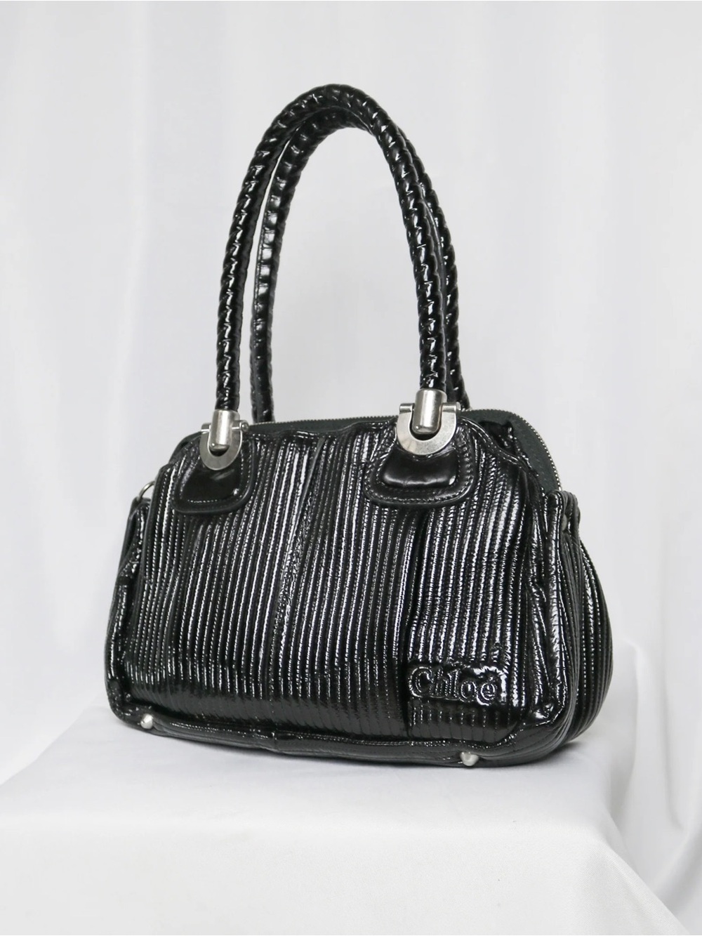 Chloé Heloise quilted patent leather bag